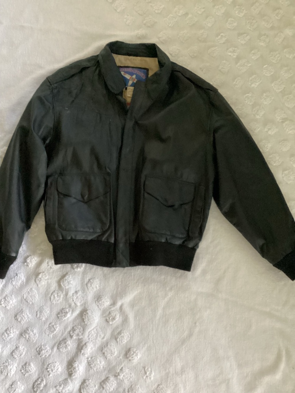 Vtg Mens brown USAF A-2 G1 Leather Jacket Flyers Bomber Airborne Military L M2